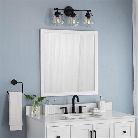 18-in W x 30-in H Natural Polished Frameless Lighted Wall Mirror. . Lowes vanity mirrors